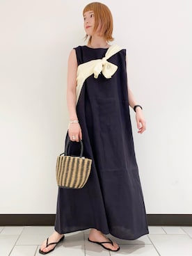 「URBAN RESEARCH DOORS（アーバンリサーチドアーズ）のコットンローンシャツ（シャツ/ブラウス）」を使った、R i oさん（レディース・160cm）の夏コーディネート