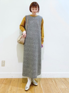 R i oさん（レディース・160cm）の冬コーディネート