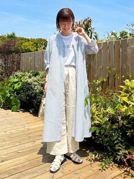 「CHEVRE（シェーブル）のアイテム」を使った、R i oさん（レディース・160cm）の夏コーディネート