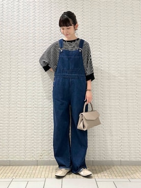 「骨格ウェーブ」｜「アイテム（オールインワン・サロペット）」を使った、R i oさん（レディース・160cm）の夏コーディネート