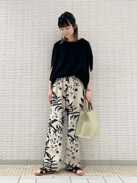 「URBAN RESEARCH DOORS（アーバンリサーチドアーズ）のコクーンシルエットプルオーバー（Tシャツ/カットソー）」を使った、R i oさん（レディース・160cm）の春コーディネート