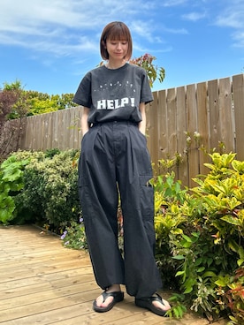 「Alpha Industries（アルファインダストリーズ）のアイテム」を使った、R i oさん（レディース・160cm）の春コーディネート