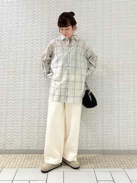 「アイテム（スウェットパンツ）」を使った、R i oさん（レディース・160cm・20代）の秋コーディネート