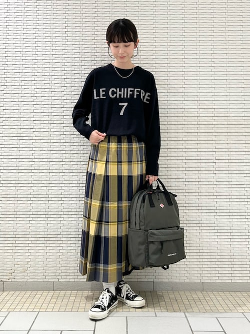 D 1405【美品】FORK & SPOON クルーネック　ニットセーター セール】FORK&SPOON クルーネックロゴニット（ニット/セーター