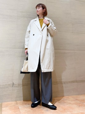 「URBAN RESEARCH DOORS WOMENS」｜「アイテム（チェスターコート）」を使った、R i oさん（レディース・160cm）の冬コーディネート