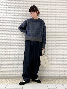 「FORK&SPOON」｜「アイテム（バレエシューズ）」を使った、R i oさん（レディース・160cm）の冬コーディネート