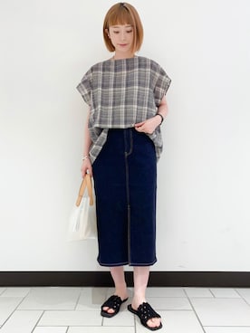 R i oさん（レディース・160cm）の夏コーディネート