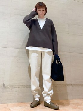 「orcival」｜「アイテム（スウェットパンツ）」を使った、R i oさん（レディース・160cm）の秋コーディネート