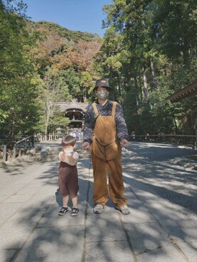 「UNIVERSAL OVERALL（ユニバーサルオーバーオール）のアイテム（オールインワン・サロペット）」を使った、watさん（メンズ・170cm）の秋コーディネート
