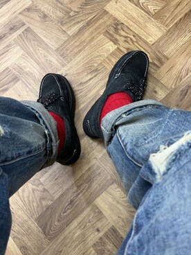「Timberland（ティンバーランド）のアイテム（シューズ、ブラック系）」を使った、waiwaiwai83さん（メンズ・50cm）の秋コーディネート