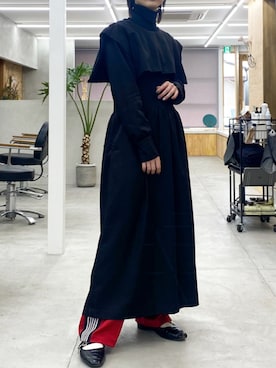 「HELK（ヘルク）のアイテム（ワンピース/ドレス）」を使った、ハルカさん（レディース・163cm）の冬コーディネート