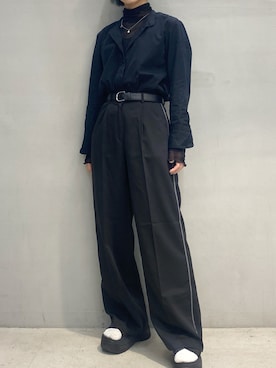 「パンツスタイル」｜「アイテム（サンダル）」を使った、ハルカさん（レディース・163cm）の夏コーディネート