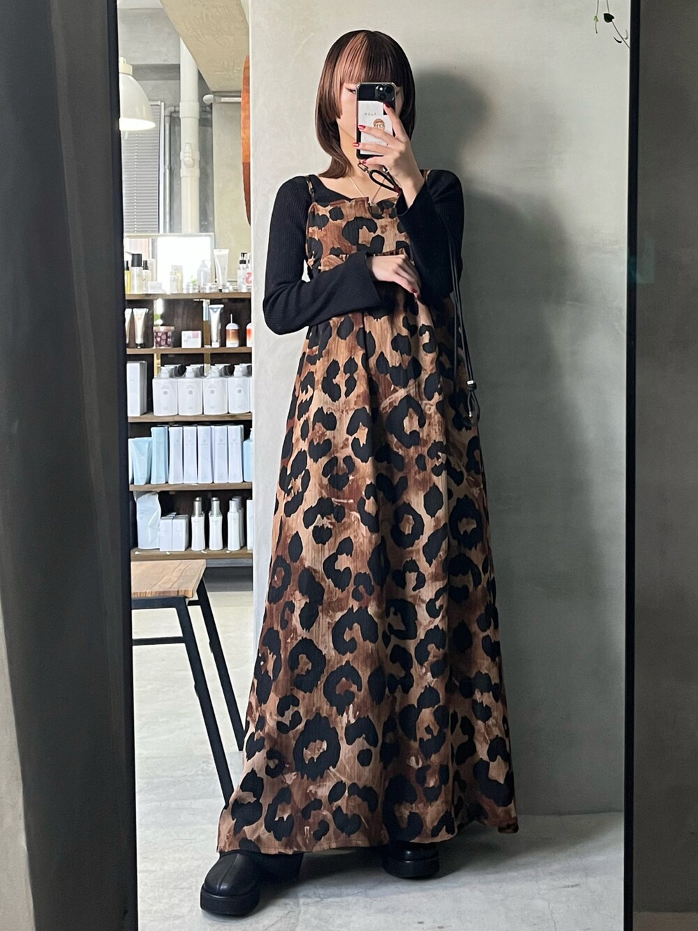 メゾンスペシャル　レオパードワンピース レオパードキャミワンピース【MAISON SPECIAL/メゾンスペシャル