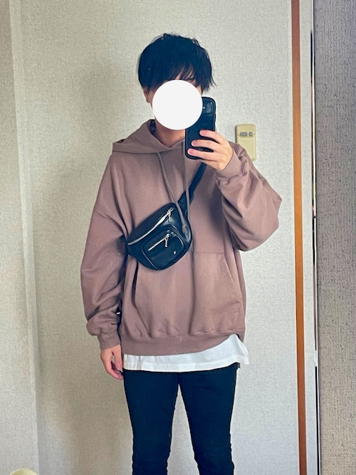 トップス LIDnMリドムWIDE LOOSE PARKAワイドルーズパーカーMブラウン