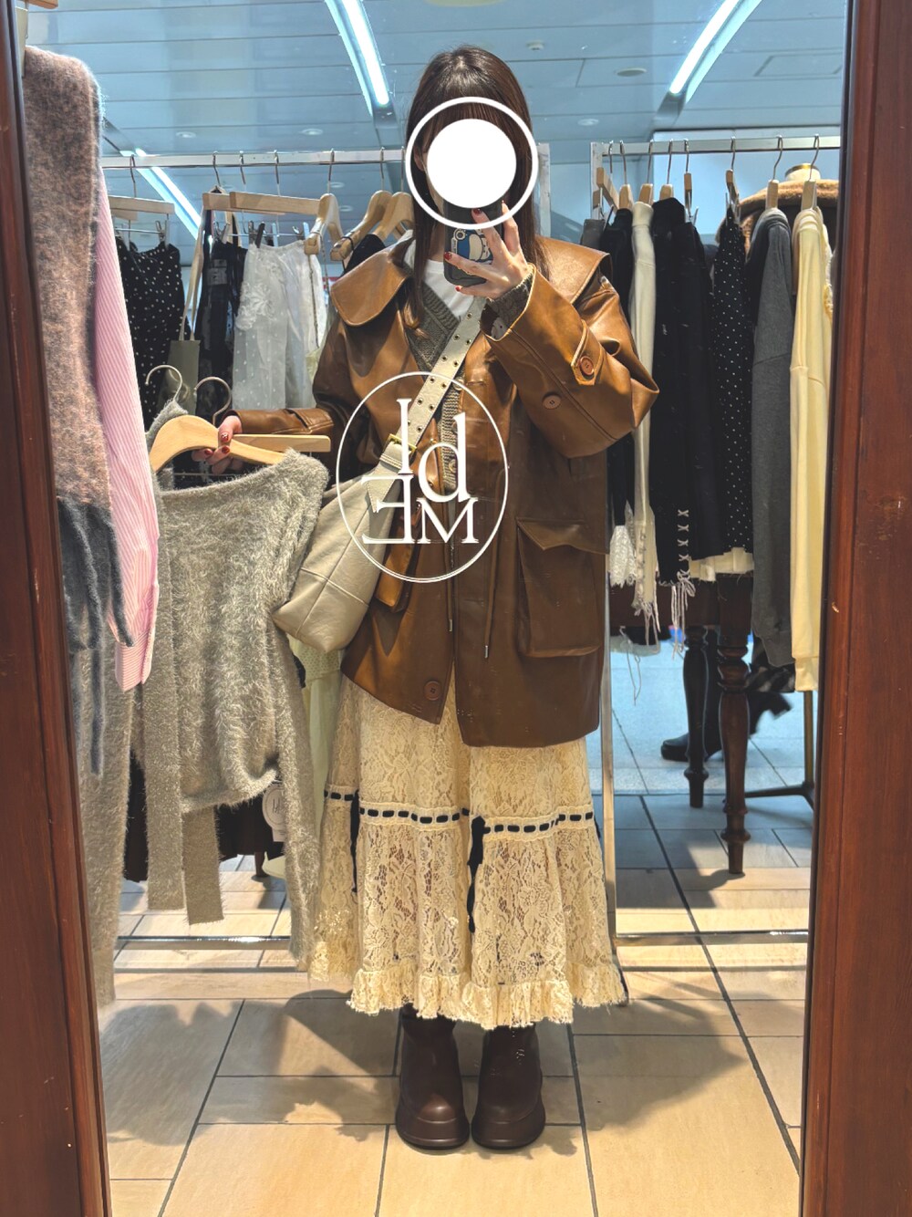 idem ロマンティックレースリボンスカート idem（イデム）の「romantic lace ribbon skirt / レースリボン