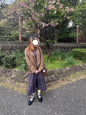 「idem（イデム）のアイテム（ワンピース/ドレス）」を使った、ｱｰﾁｬﾝさん（レディース・160cm）の春コーディネート