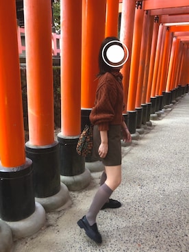 「idem（イデム）のアイテム（ニット/セーター）」を使った、ｱｰﾁｬﾝさん（レディース・160cm）の秋コーディネート