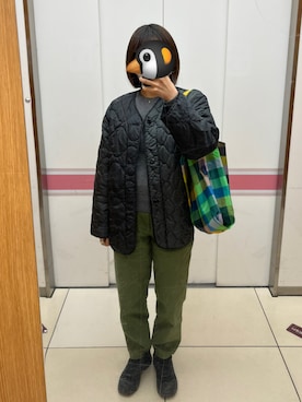 「BEAMS BOY（ビームスボーイ）のアイテム（ブルゾン）」を使った、🫧さん（レディース・159cm）の冬コーディネート