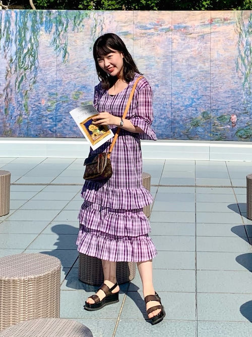 SNIDEL（スナイデル）の「チェックシアーティアードロング