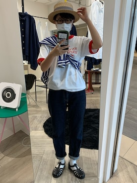 「UNIQLO U」｜歩夢さん（レディース・156cm）の夏コーディネート