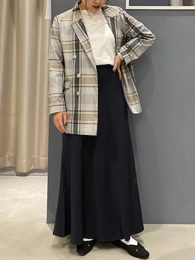 「AMERICAN HOLIC」｜「アイテム（ブルゾン）」を使った、Kayoさん（レディース・157cm）の冬コーディネート