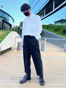 「BASQUE magenta（バスクマゼンタ）のアイテム（パンツ）」を使った、のすけ。さん（メンズ・172cm）の夏コーディネート