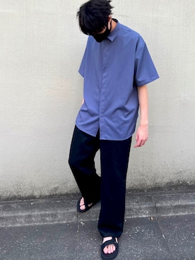 「BASQUE magenta（バスクマゼンタ）のアイテム（パンツ）」を使った、のすけ。さん（メンズ・172cm）の夏コーディネート