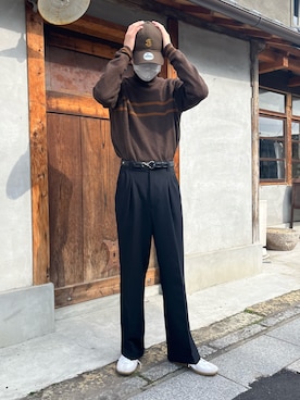 「soerte（ソエルテ）のアイテム（帽子）」を使った、Keiさん（メンズ・175cm）の春コーディネート
