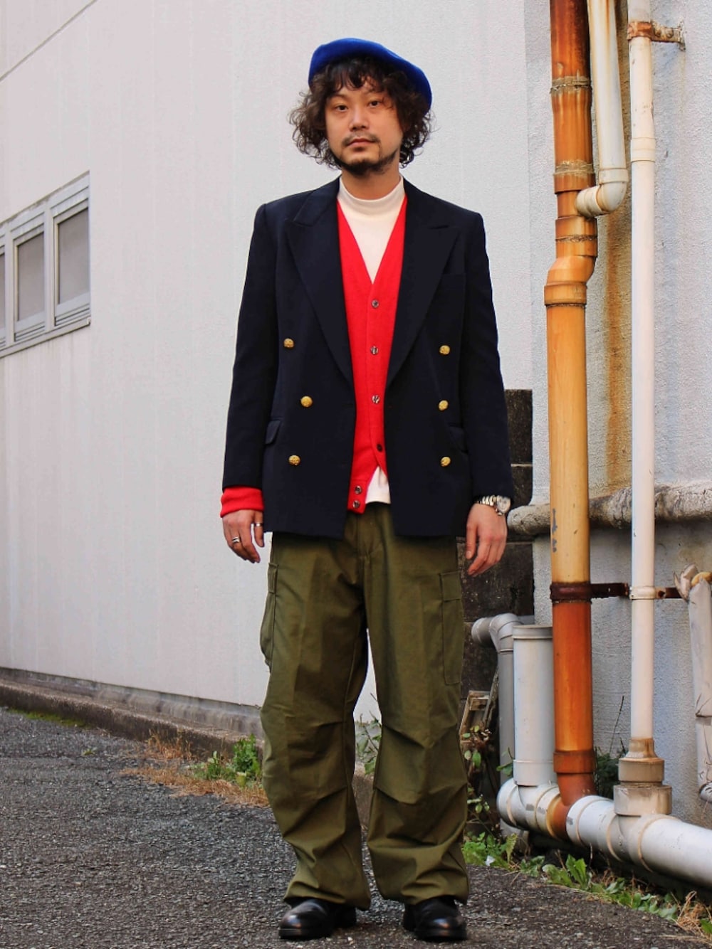 KENGO｜LE BERET FRACAISのハンチング/ベレー帽を使ったコーディネート 
