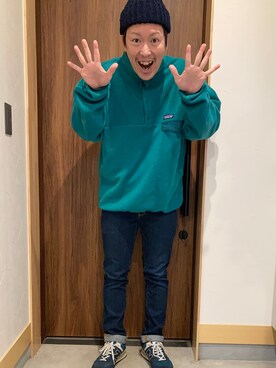 「Johnbull Private labo（ジョンブルプライベートラボ）のアイテム（パンツ）」を使った、垂金権造さん（メンズ・171cm）の冬コーディネート