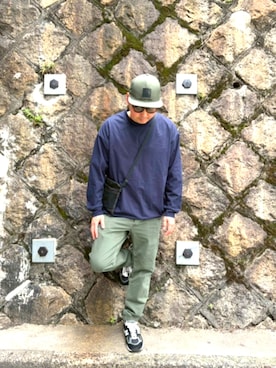 「アイテム（キャップ）」を使った、MaTSUさん（メンズ・170cm）の春コーディネート