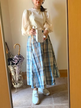 「ビッグチェック」｜perfectcolorsさん（レディース・163cm）の春コーディネート