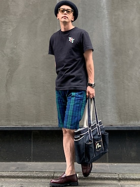 「ブラックウォッチ」｜よしさん【相互】さん（メンズ・163cm）の夏コーディネート