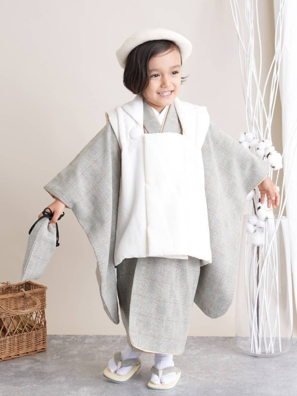 七五三　被布　3歳　utatane ウタタネ utatane（ウタタネ）の「七五三男の子3歳用被布コート9点セット