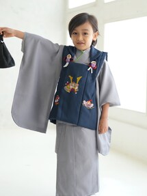七五三　3歳　着物　被布　ウタタネ utatane 着物 七五三3歳用被布コートセット 女の子 ひよこ商店 レトロ