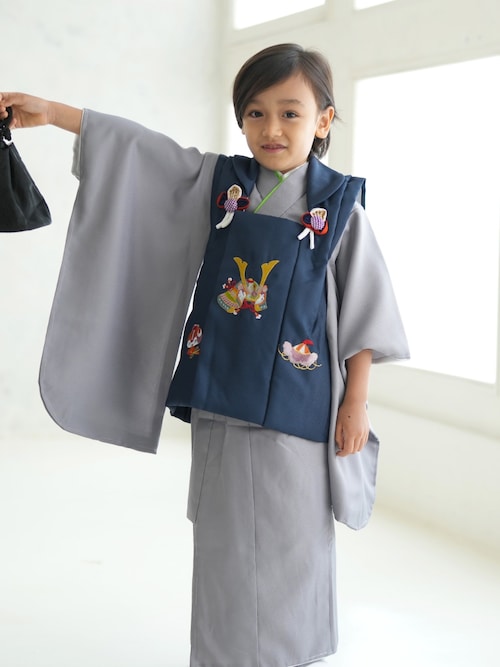 utatane（ウタタネ）の「七五三3歳用被布コートセット 男の子（着物