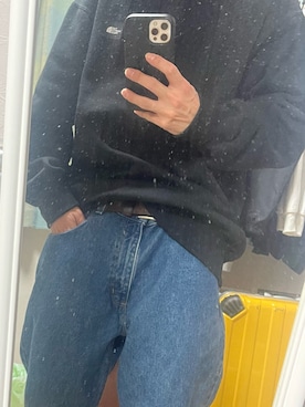 「ザノースフェイス」｜「アイテム（スウェット）」を使った、のむらかずまさん（メンズ・168cm）の春コーディネート