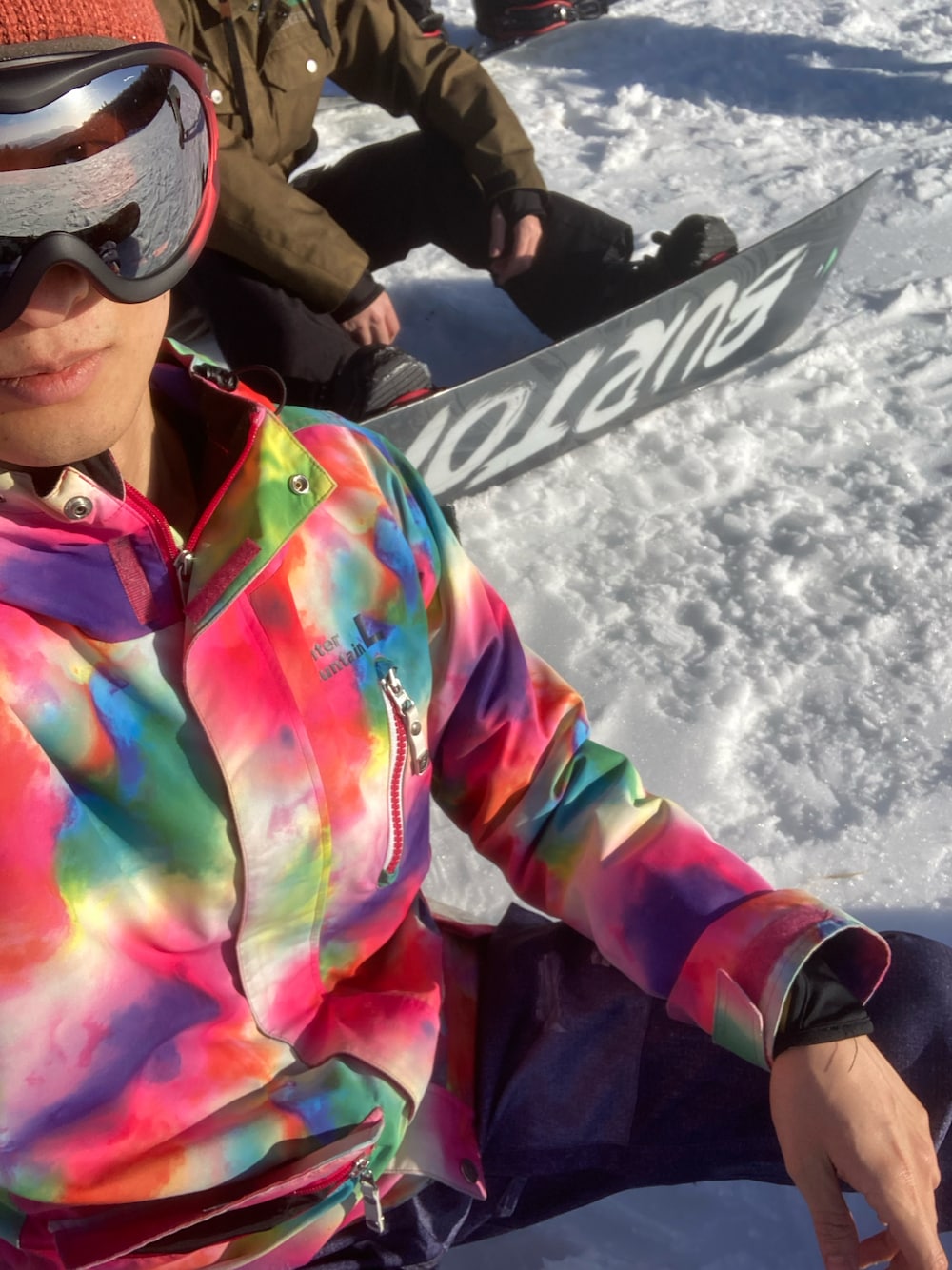 「ハンターマウンテン、雪、冬コーデ」｜「Splatoonのアイテム（マウンテンパーカー、その他）」を使った、ギャル男さん（メンズ・230cm）の冬コーディネートの1枚目の写真