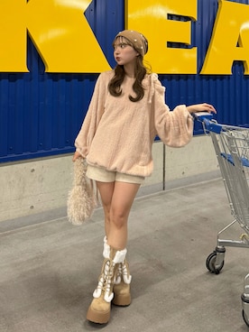 「アイテム（ブーツ）」を使った、una.さん（レディース・148cm）の秋コーディネート