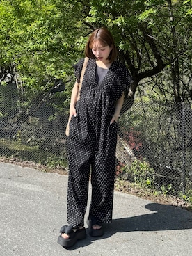 「オーバーオール」｜una.さん（レディース・148cm）の春コーディネート