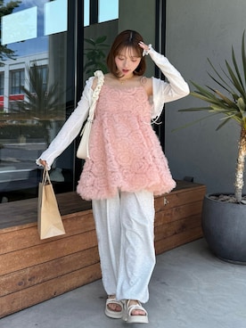 「ammy.（エイミードット）のアイテム」を使った、una.さん（レディース・148cm）の春コーディネート