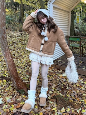 「アイテム（モッズコート）」を使った、una.さん（レディース・148cm・20代）の秋コーディネート