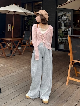 「アイテム（キャスケット）」を使った、una.さん（レディース・148cm）の春コーディネート