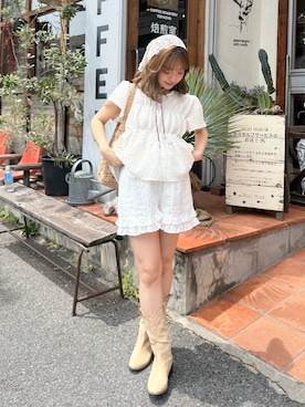 「Riberry（リベリー）のアイテム」を使った、una.さん（レディース・148cm）の夏コーディネート