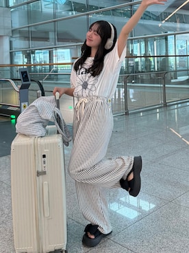 「アイテム（トートバッグ）」を使った、una.さん（レディース・148cm・20代）の夏コーディネート