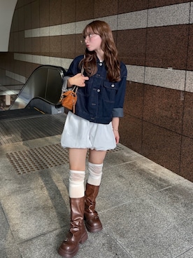 「秋」｜「アイテム（ブーツ）」を使った、una.さん（レディース・148cm）の秋コーディネート