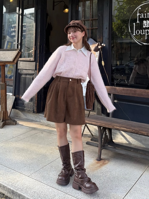 プランテーション■ミドルブーツ サイドジップ フラット 24.0 プランテーション□ミドルブーツ サイドジップ フラット 24.0