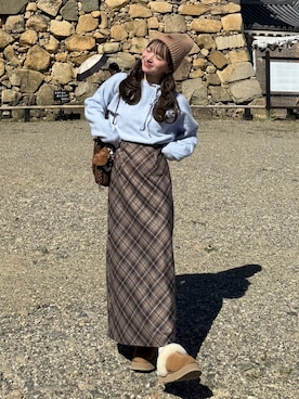 「アイテム（スリッポン）」を使った、una.さん（レディース・148cm）の秋コーディネート