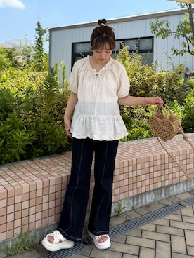 「SHEPP（シープ）のアイテム」を使った、una.さん（レディース・148cm）の夏コーディネート