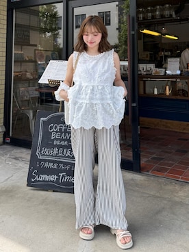 「COACH（コーチ）のアイテム」を使った、una.さん（レディース・148cm）の夏コーディネート